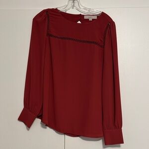 LOFT Deep Red Women's Blouse